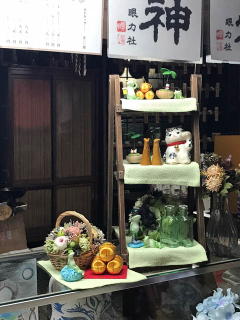 眼力さんのお店の夏飾り