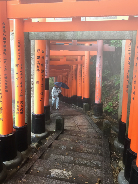 霧の中の参道