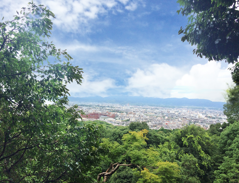 京都市南部を望む夏の景色