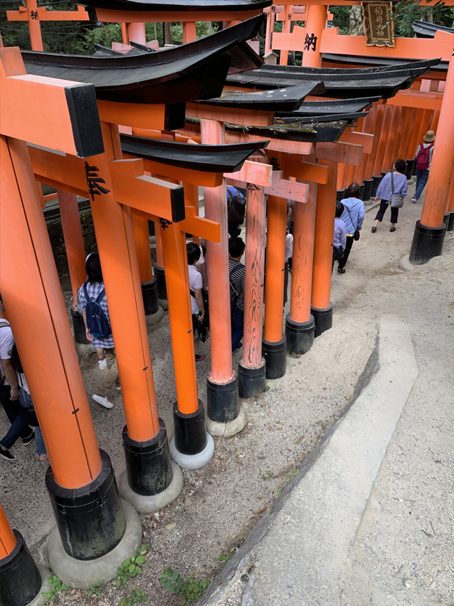 鳥居参道を見下ろせる神寶神社